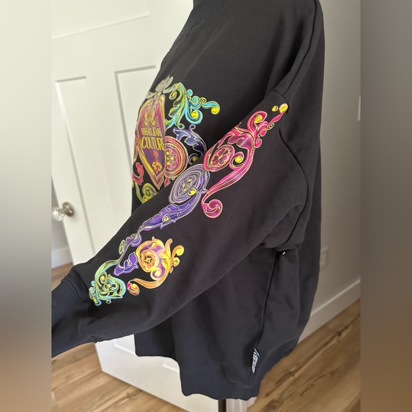 Versace jeans couture women’s Oversized logo print Sweatshirt SizeS - Picture 15 of 15